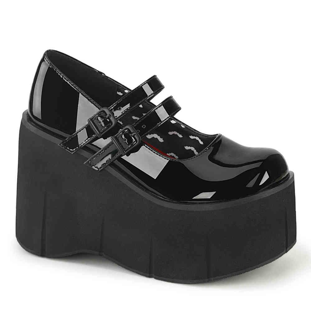 DemoniaCult - KERA08 Platform Sandals - Black Product image